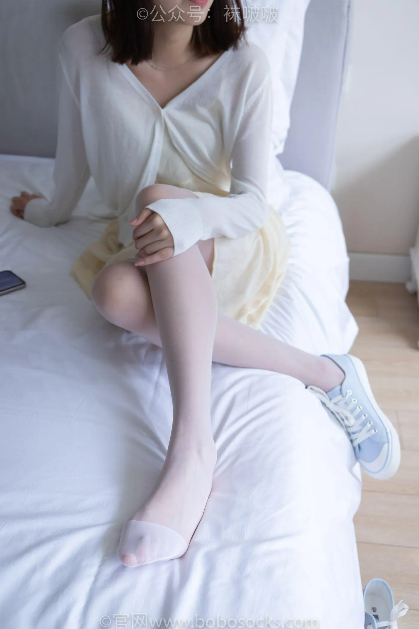 [BoBoSocks袜啵啵]NO.005 小甜豆-帆布鞋、薄白丝 [133P]插图2